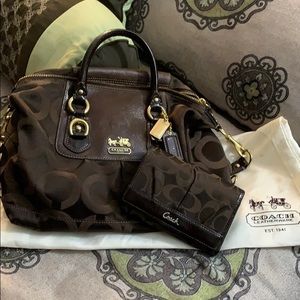 Coach handbag and matching wallet